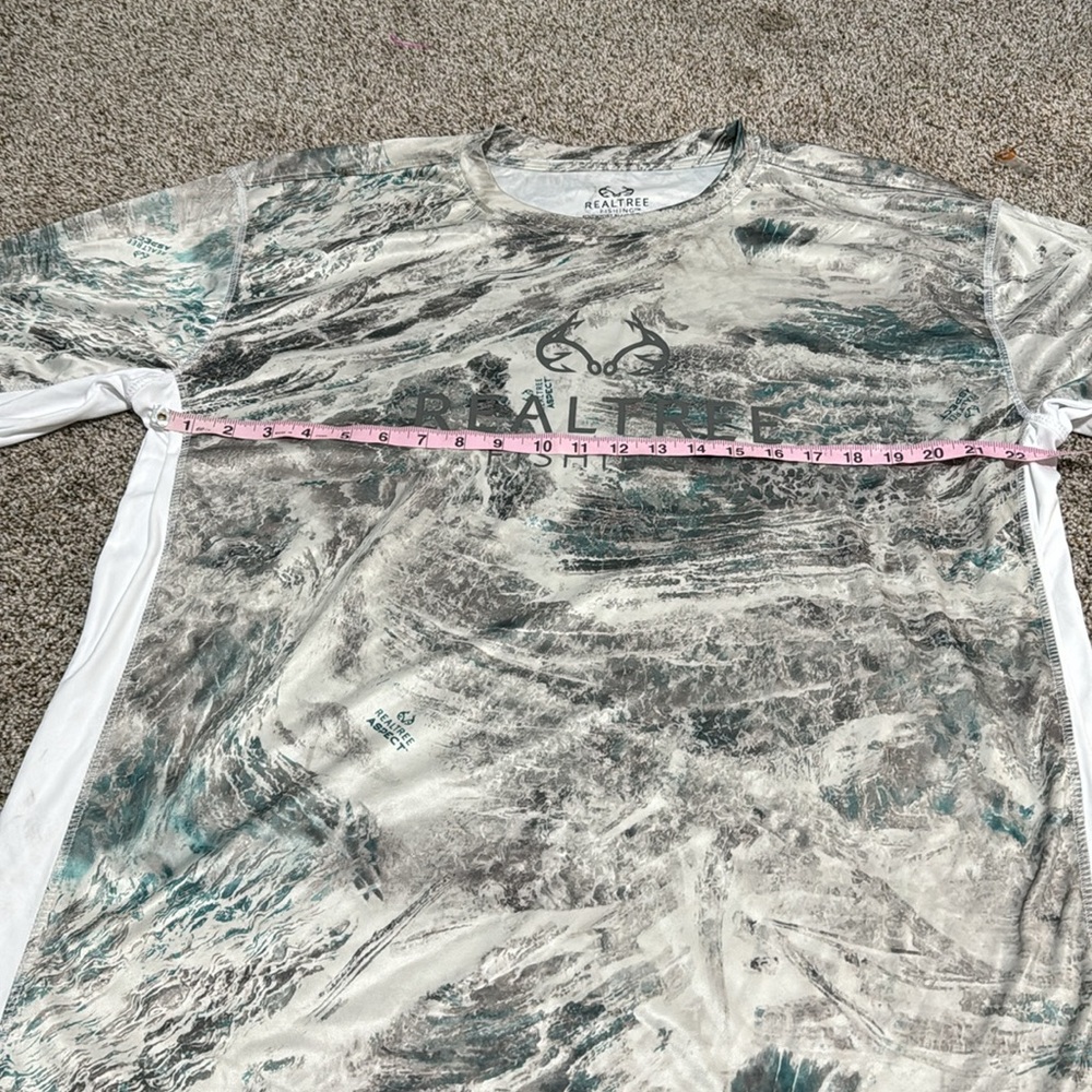 REALTREE FISHING RTF Poly Short Sleeve Tee in Aspect Arctic White size X… - Picture 2 of 8